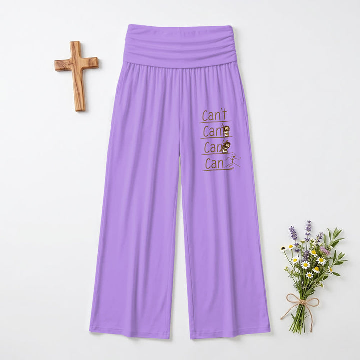 Christianartworkshop „Ich kann nicht und ich kann“ – Cartoon-Buchstabenkunst, lässige weite Hose für Damen - Lila - US22, UK/AU26, EU54 (6XL) - image 9