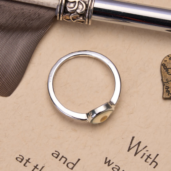 Christianartworkshop Minimalistischer, polierter Ring mit Senfkorn-Fassung: Symbol unerschütterlichen himmlischen Glaubens - image 3