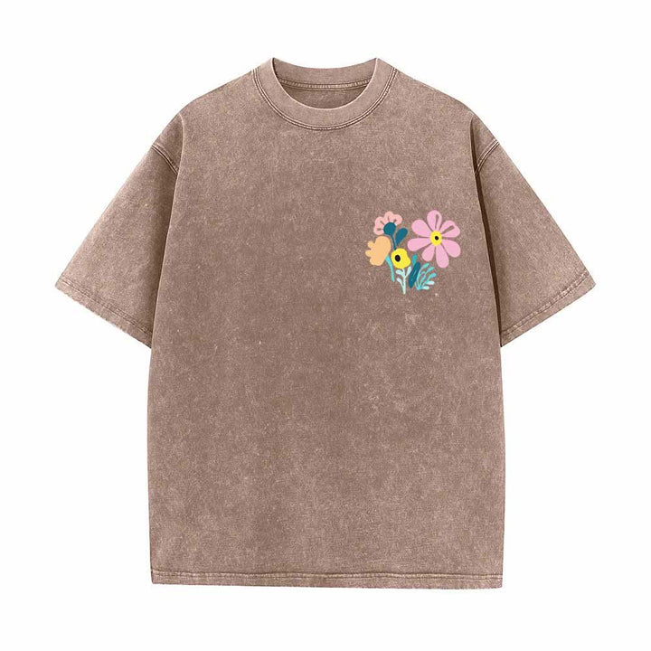 Christianartworkshop Dank sei dem Herrn (Psalm 136,1) Kleines, blumengemustertes T-Shirt mit Rückenvase und doppelseitigem Aufdruck - image 20