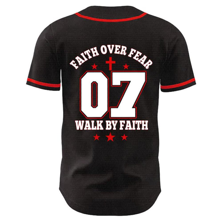 Christianartworkshop Glaube statt Angst – Geh an der Angst vorbei – Nummer 07 Taubenkreuz Unisex-Baseballtrikot - image 8