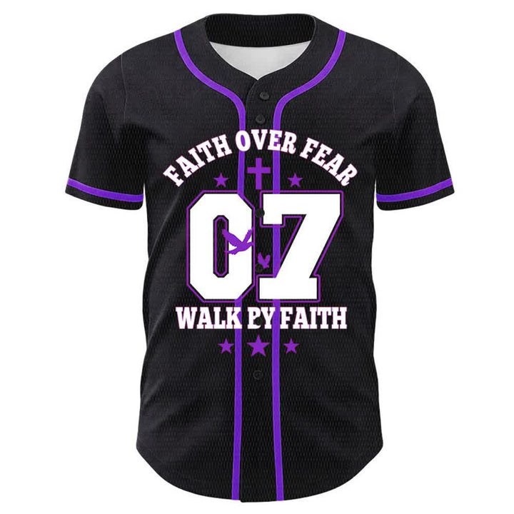 Christianartworkshop Glaube statt Angst – Geh an der Angst vorbei – Nummer 07 Taubenkreuz Unisex-Baseballtrikot - image 19