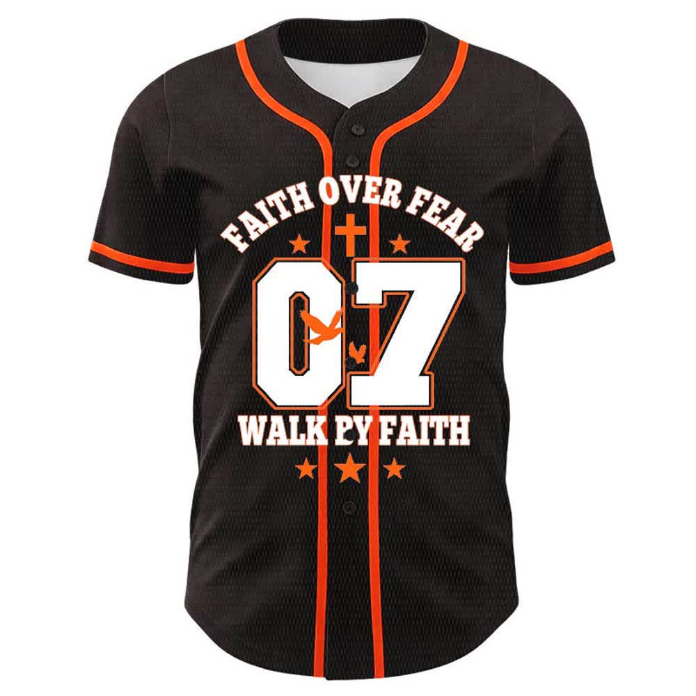 Christianartworkshop Glaube statt Angst – Geh an der Angst vorbei – Nummer 07 Taubenkreuz Unisex-Baseballtrikot - image 10