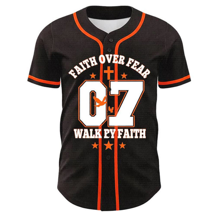 Christianartworkshop Glaube statt Angst – Geh an der Angst vorbei – Nummer 07 Taubenkreuz Unisex-Baseballtrikot - image 10
