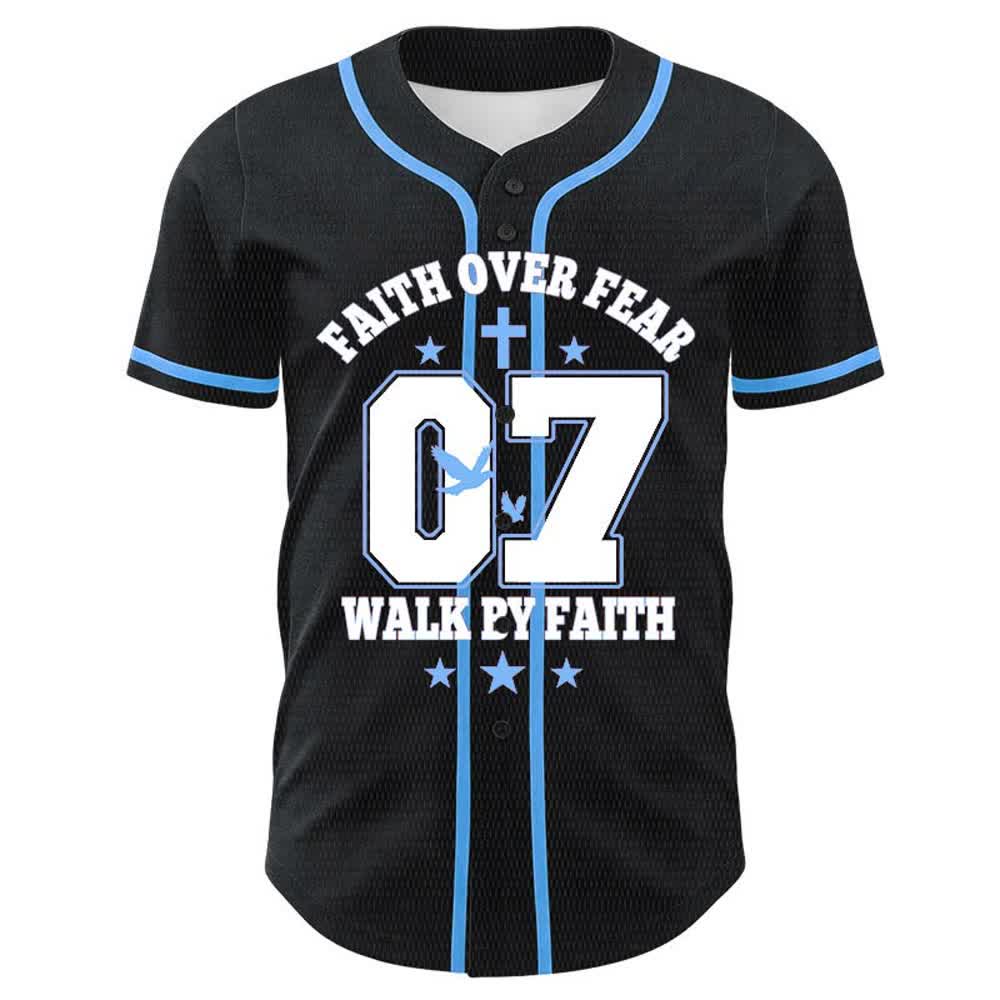 Christianartworkshop Glaube statt Angst – Geh an der Angst vorbei – Nummer 07 Taubenkreuz Unisex-Baseballtrikot - image 13