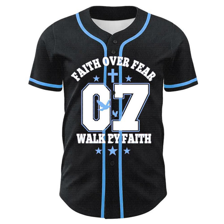 Christianartworkshop Glaube statt Angst – Geh an der Angst vorbei – Nummer 07 Taubenkreuz Unisex-Baseballtrikot - image 13