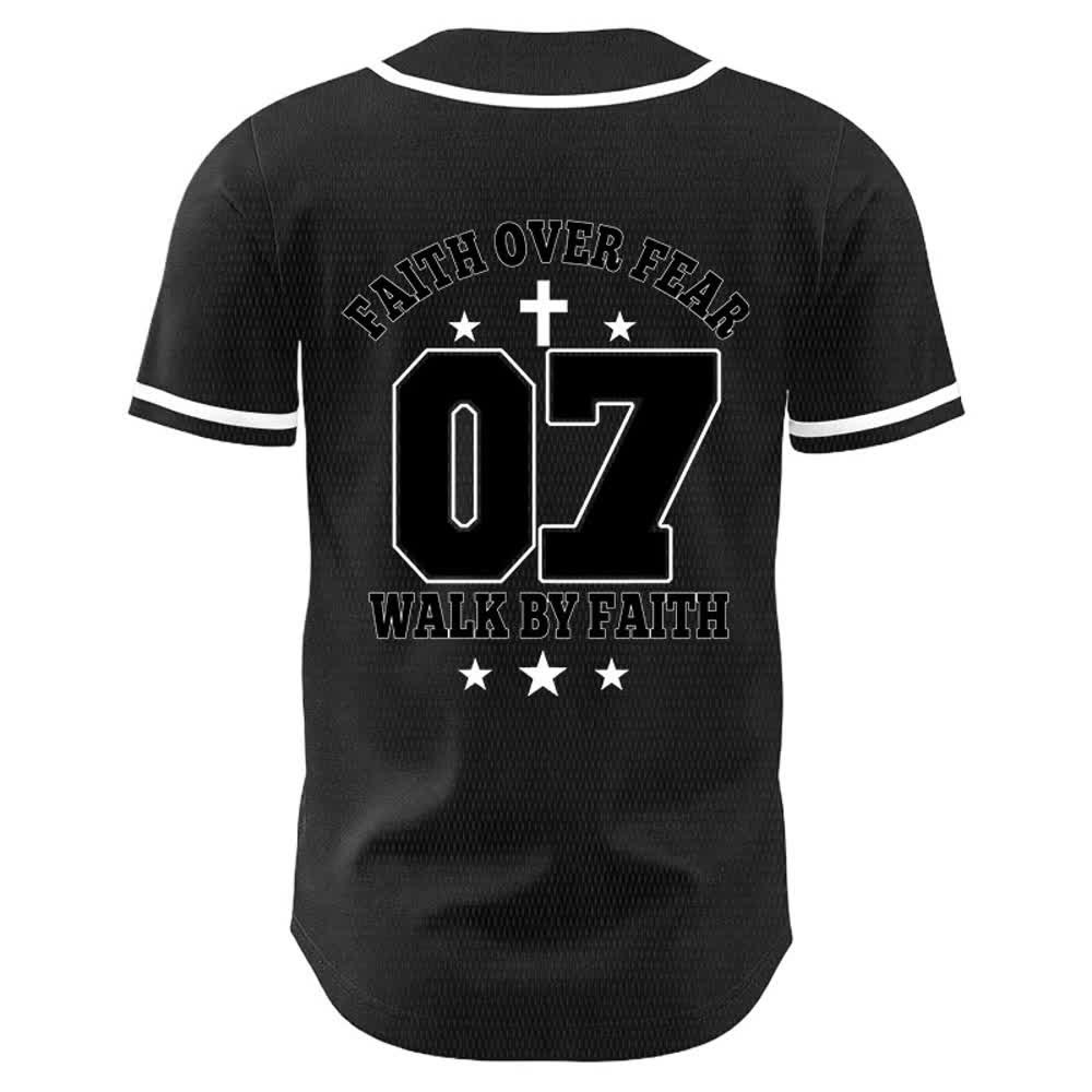 Christianartworkshop Glaube statt Angst – Geh an der Angst vorbei – Nummer 07 Taubenkreuz Unisex-Baseballtrikot - image 5