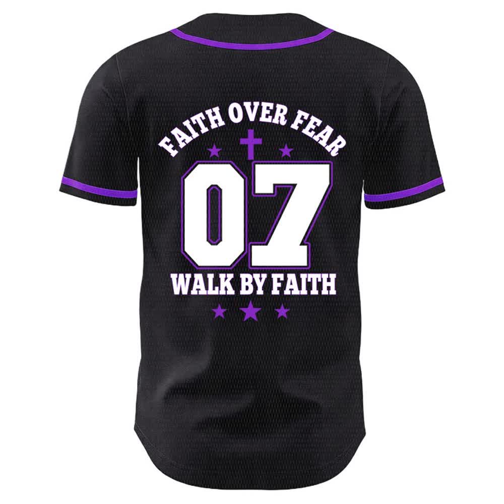 Christianartworkshop Glaube statt Angst – Geh an der Angst vorbei – Nummer 07 Taubenkreuz Unisex-Baseballtrikot - image 20