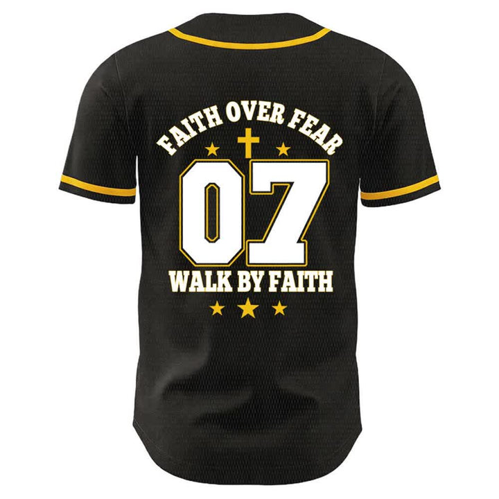 Christianartworkshop Glaube statt Angst – Geh an der Angst vorbei – Nummer 07 Taubenkreuz Unisex-Baseballtrikot - image 2