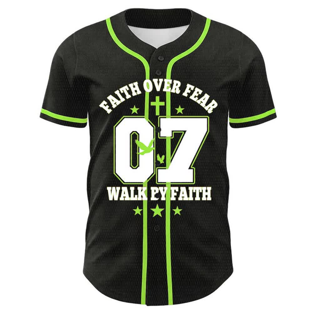Christianartworkshop Glaube statt Angst – Geh an der Angst vorbei – Nummer 07 Taubenkreuz Unisex-Baseballtrikot - image 16