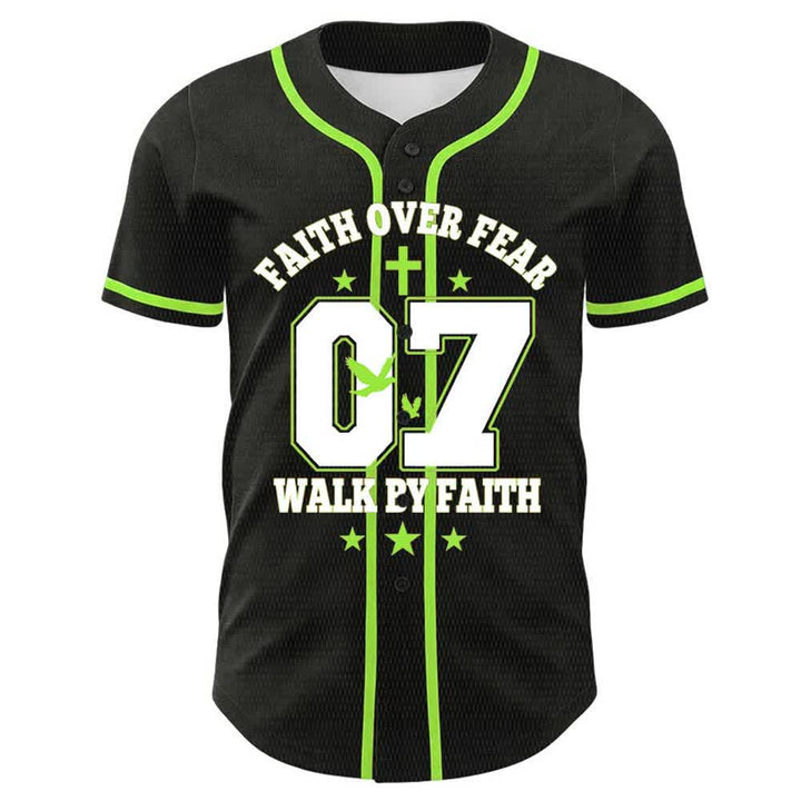 Christianartworkshop Glaube statt Angst – Geh an der Angst vorbei – Nummer 07 Taubenkreuz Unisex-Baseballtrikot - image 16