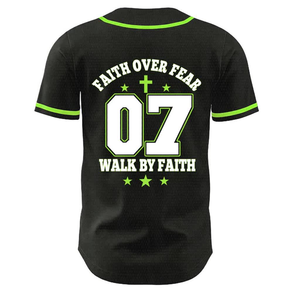 Christianartworkshop Glaube statt Angst – Geh an der Angst vorbei – Nummer 07 Taubenkreuz Unisex-Baseballtrikot - image 17