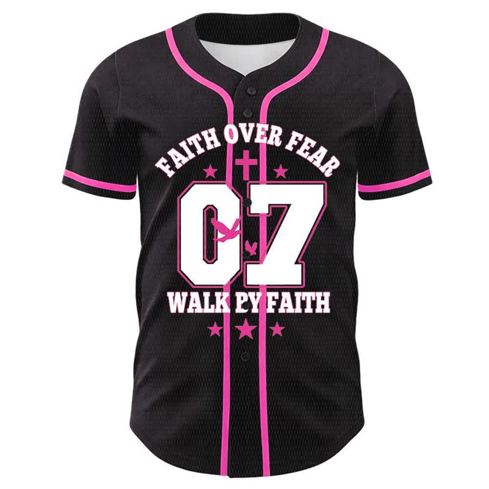 Christianartworkshop Glaube statt Angst – Geh an der Angst vorbei – Nummer 07 Taubenkreuz Unisex-Baseballtrikot - image 22