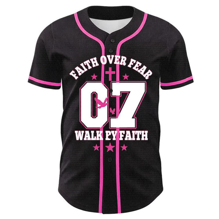 Christianartworkshop Glaube statt Angst – Geh an der Angst vorbei – Nummer 07 Taubenkreuz Unisex-Baseballtrikot - image 22