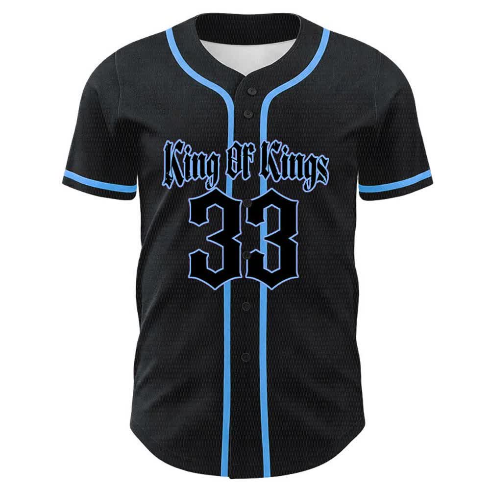 Christianartworkshop King Of Kings Nummer 33 Jesus trägt Kreuz Unisex Baseballtrikot - image 14