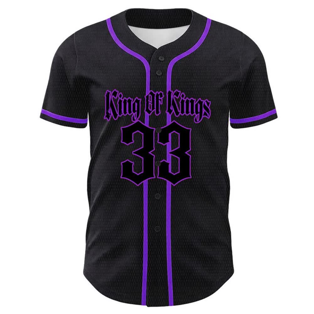 Christianartworkshop King Of Kings Nummer 33 Jesus trägt Kreuz Unisex Baseballtrikot - image 20