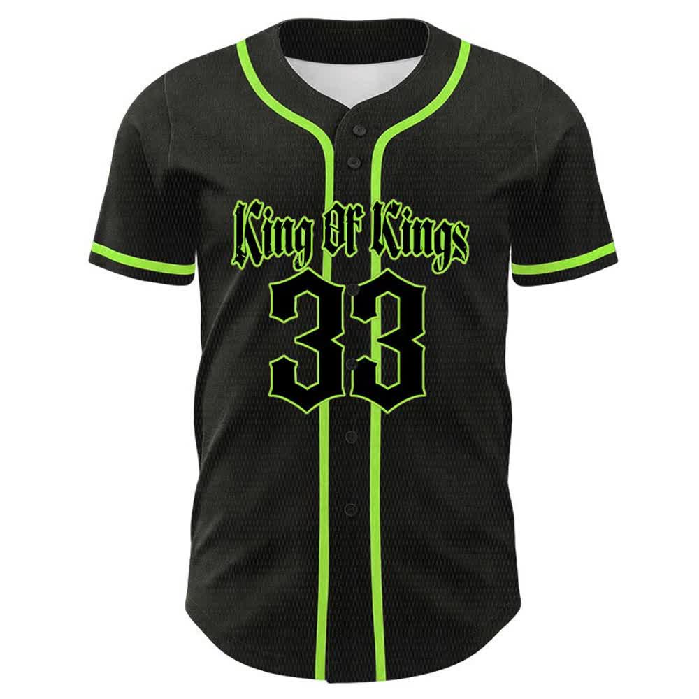 Christianartworkshop King Of Kings Nummer 33 Jesus trägt Kreuz Unisex Baseballtrikot - image 17