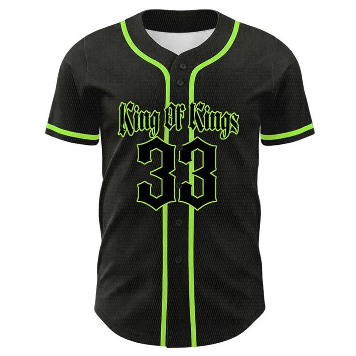 Christianartworkshop King Of Kings Nummer 33 Jesus trägt Kreuz Unisex Baseballtrikot - image 17