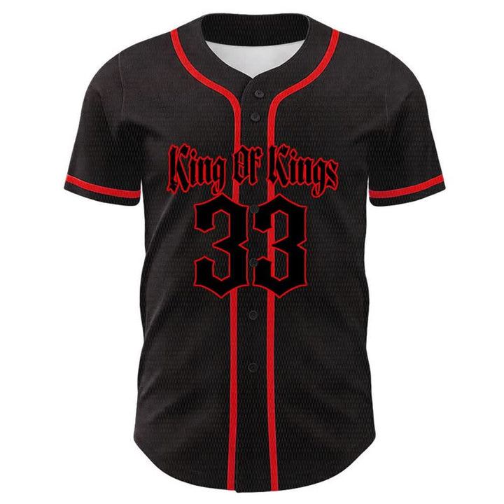 Christianartworkshop King Of Kings Nummer 33 Jesus trägt Kreuz Unisex Baseballtrikot - image 8