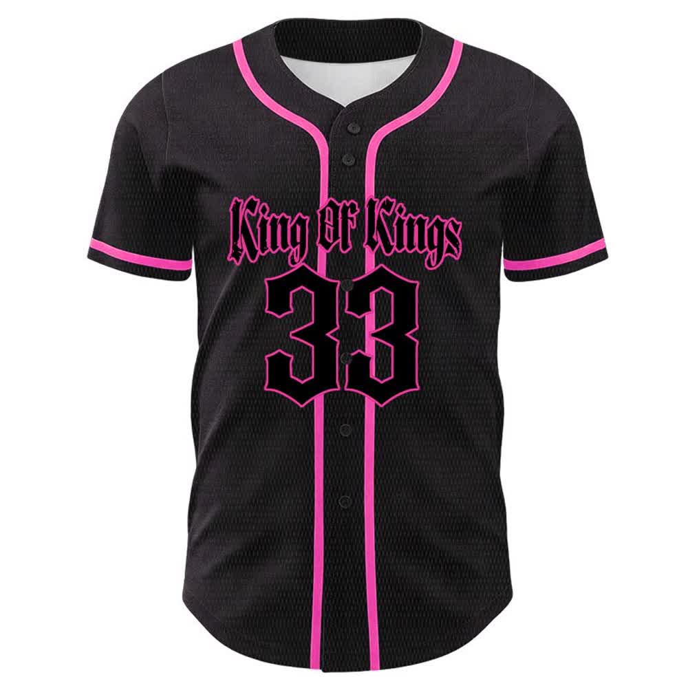 Christianartworkshop King Of Kings Nummer 33 Jesus trägt Kreuz Unisex Baseballtrikot - image 23