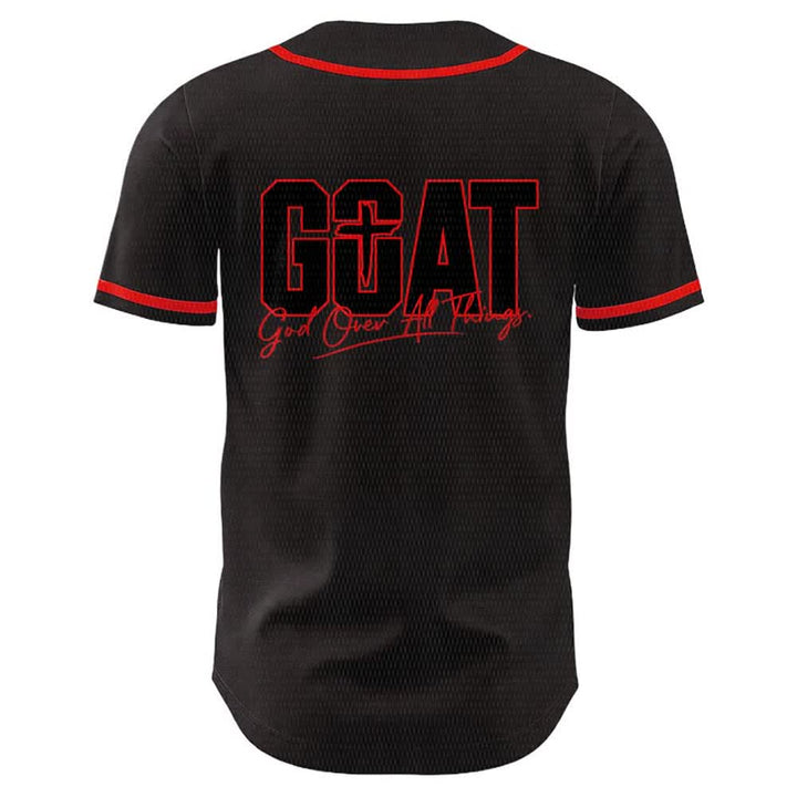 Christianartworkshop GOAT Gott über alles Einfaches Kreuz Unisex Baseballtrikot - image 7