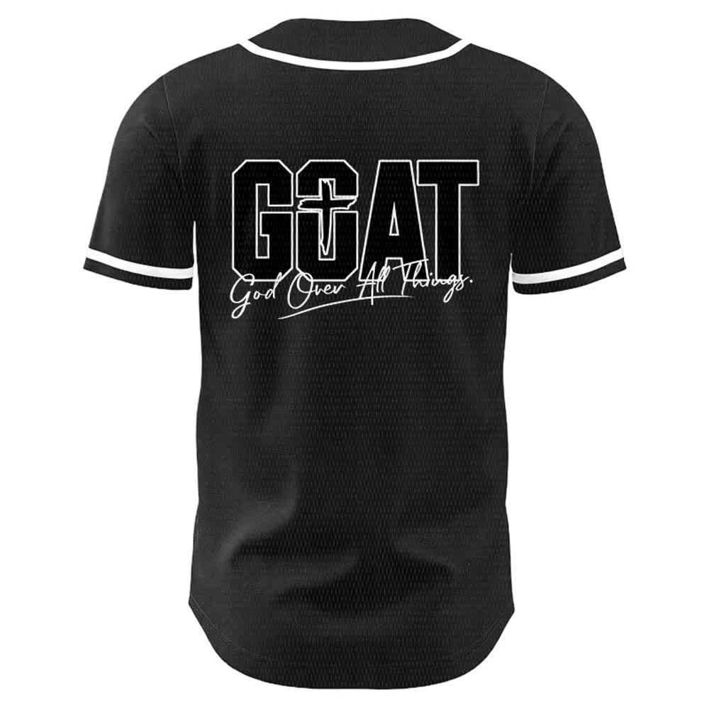 Christianartworkshop GOAT Gott über alles Einfaches Kreuz Unisex Baseballtrikot - image 4