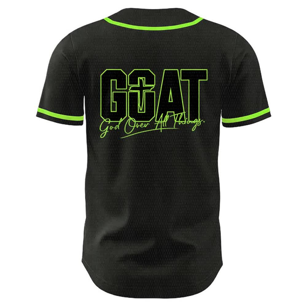 Christianartworkshop GOAT Gott über alles Einfaches Kreuz Unisex Baseballtrikot - image 16