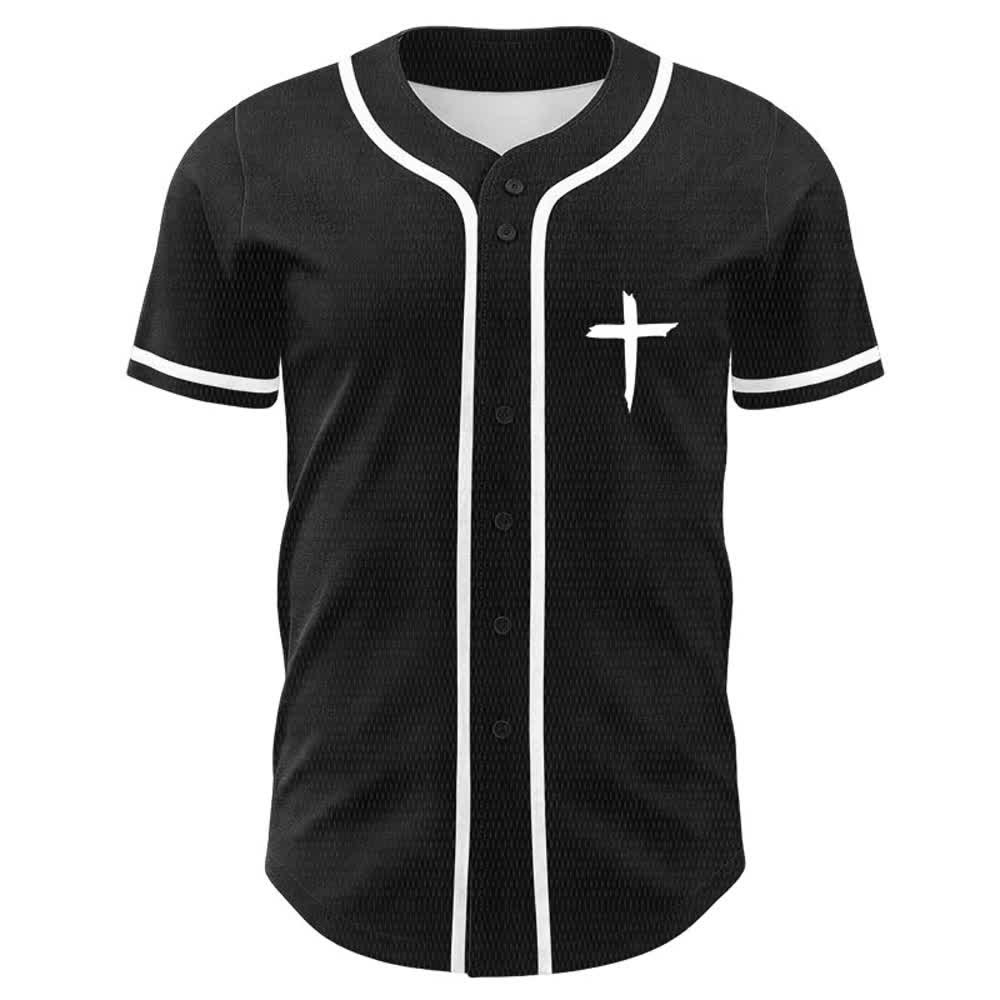 Christianartworkshop GOAT Gott über alles Einfaches Kreuz Unisex Baseballtrikot - image 5