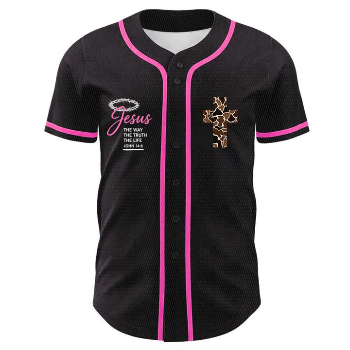 Christianartworkshop Leopardenmuster-Kreuz „Ich vermag alles durch Christus“ Unisex-Baseballtrikot - image 23