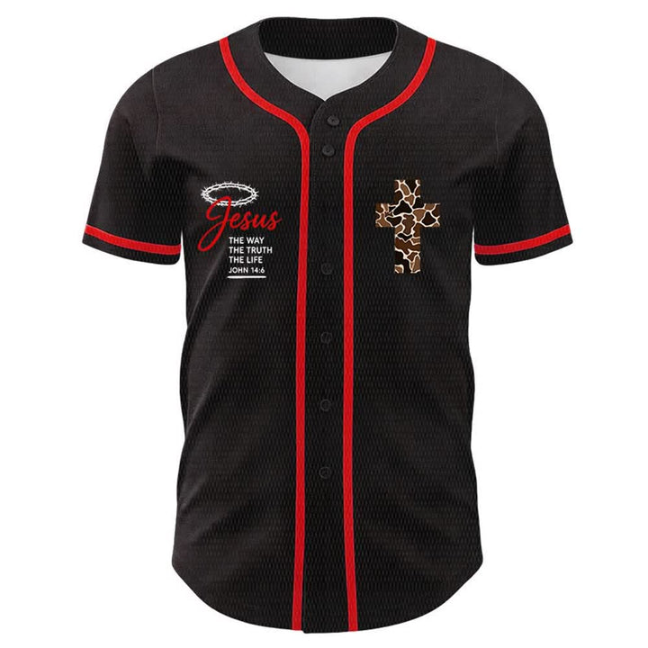 Christianartworkshop Leopardenmuster-Kreuz „Ich vermag alles durch Christus“ Unisex-Baseballtrikot - image 8