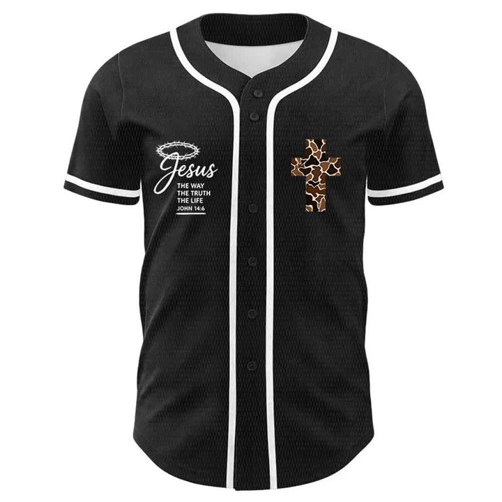 Christianartworkshop Leopardenmuster-Kreuz „Ich vermag alles durch Christus“ Unisex-Baseballtrikot - image 5