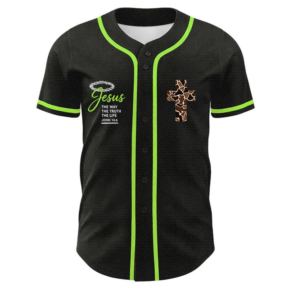 Christianartworkshop Leopardenmuster-Kreuz „Ich vermag alles durch Christus“ Unisex-Baseballtrikot - image 17