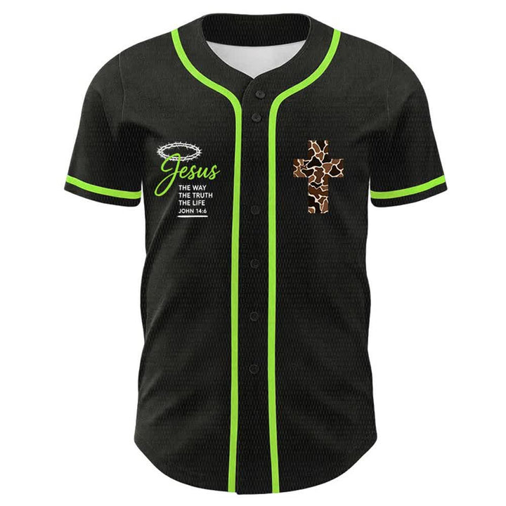 Christianartworkshop Leopardenmuster-Kreuz „Ich vermag alles durch Christus“ Unisex-Baseballtrikot - image 17