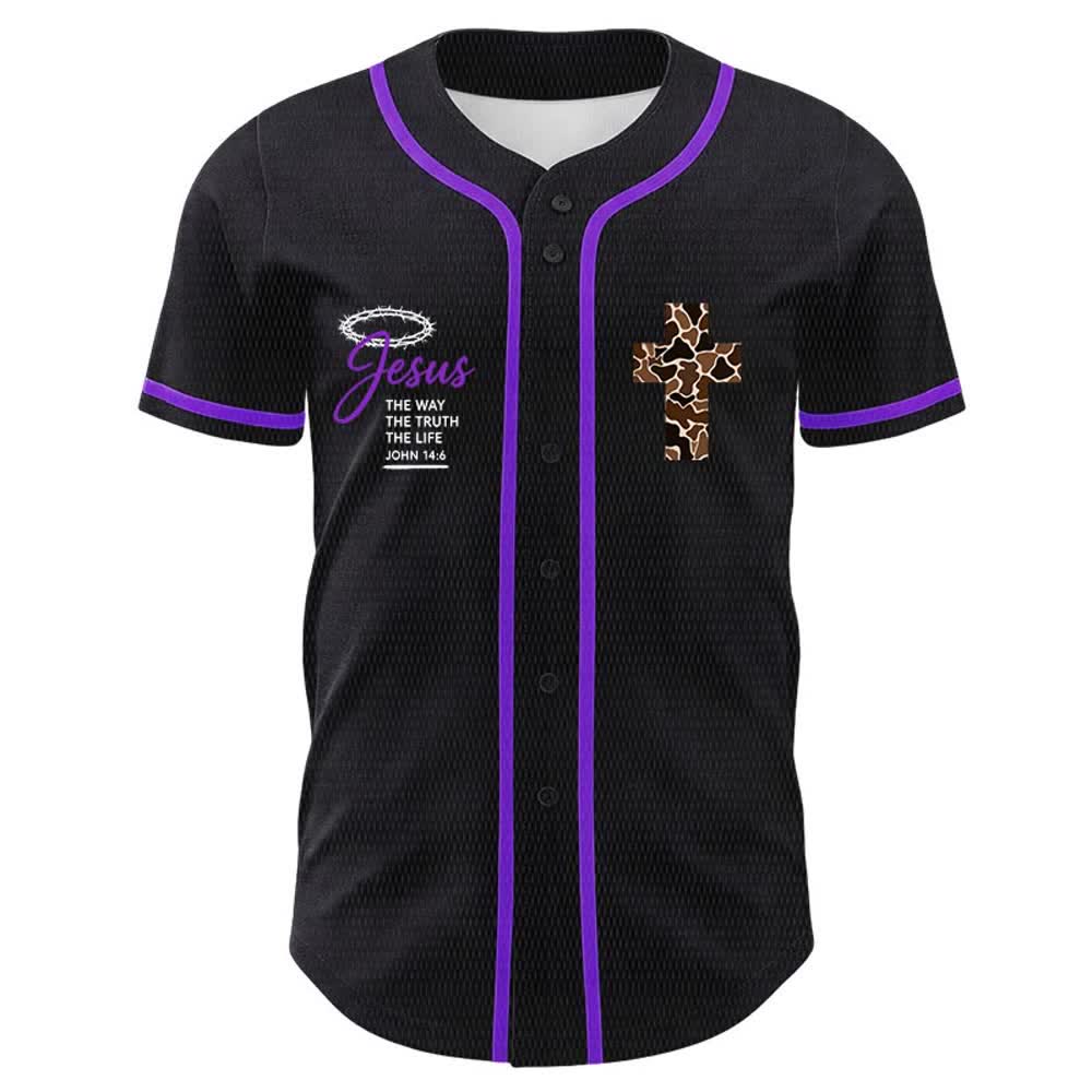 Christianartworkshop Leopardenmuster-Kreuz „Ich vermag alles durch Christus“ Unisex-Baseballtrikot - image 20