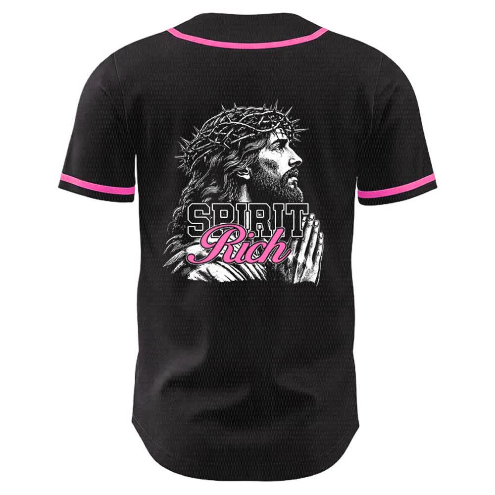 Christianartworkshop Jesus Spirit Rich Crown Of Thorns Portrait Unisex Baseball Jersey - image 22