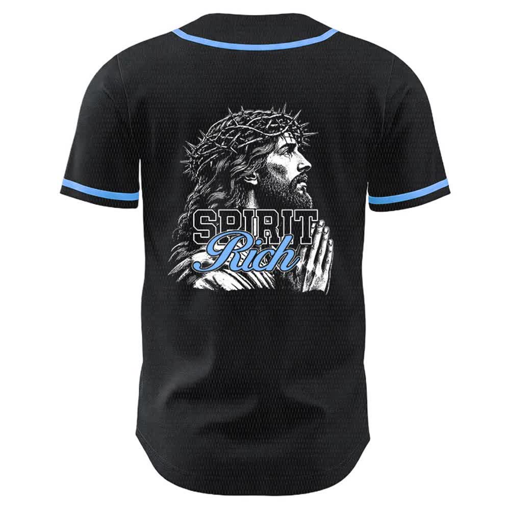 Christianartworkshop Jesus Spirit Rich Crown Of Thorns Portrait Unisex Baseball Jersey - image 1