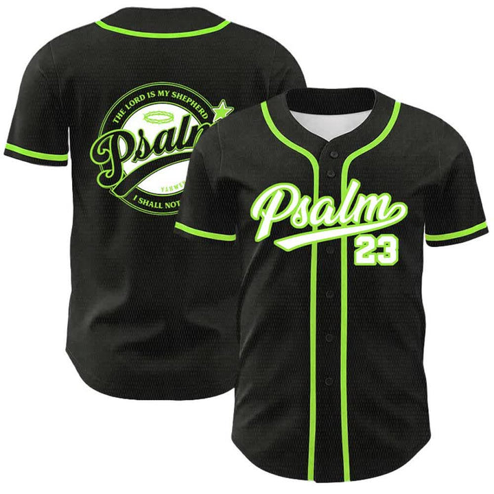 Christianartworkshop Psalm 23 Der Herr ist mein Hirte Unisex-Baseballtrikot - Hellgrün - 5XL - image 18