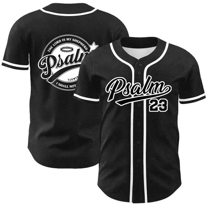Christianartworkshop Psalm 23 Der Herr ist mein Hirte Unisex-Baseballtrikot - Weiß - 5XL - image 9