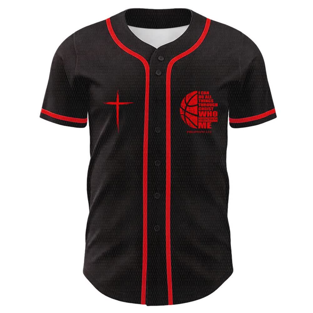 Christianartworkshop Basketball-Baseballtrikot „Ich kann durch Christus alles tun“ Unisex-Trikot - image 14