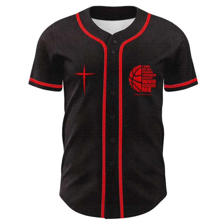 Christianartworkshop Basketball-Baseballtrikot „Ich kann durch Christus alles tun“ Unisex-Trikot - image 14