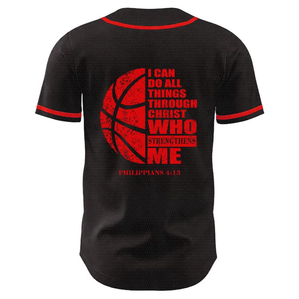 Christianartworkshop Basketball-Baseballtrikot „Ich kann durch Christus alles tun“ Unisex-Trikot - image 13