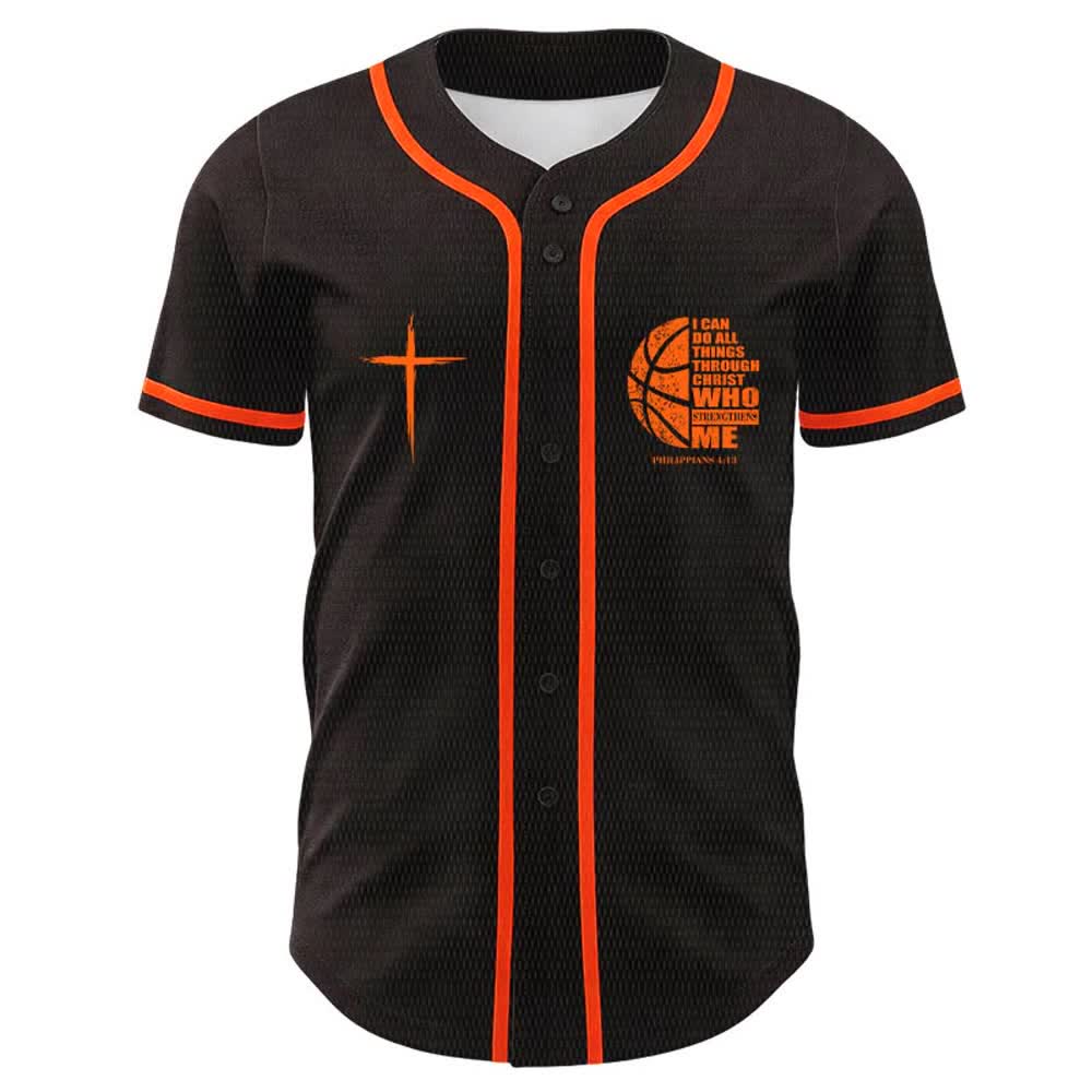 Christianartworkshop Basketball-Baseballtrikot „Ich kann durch Christus alles tun“ Unisex-Trikot - image 17