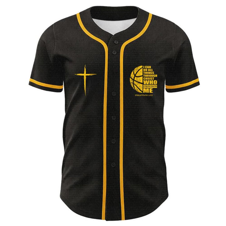 Christianartworkshop Basketball-Baseballtrikot „Ich kann durch Christus alles tun“ Unisex-Trikot - image 11