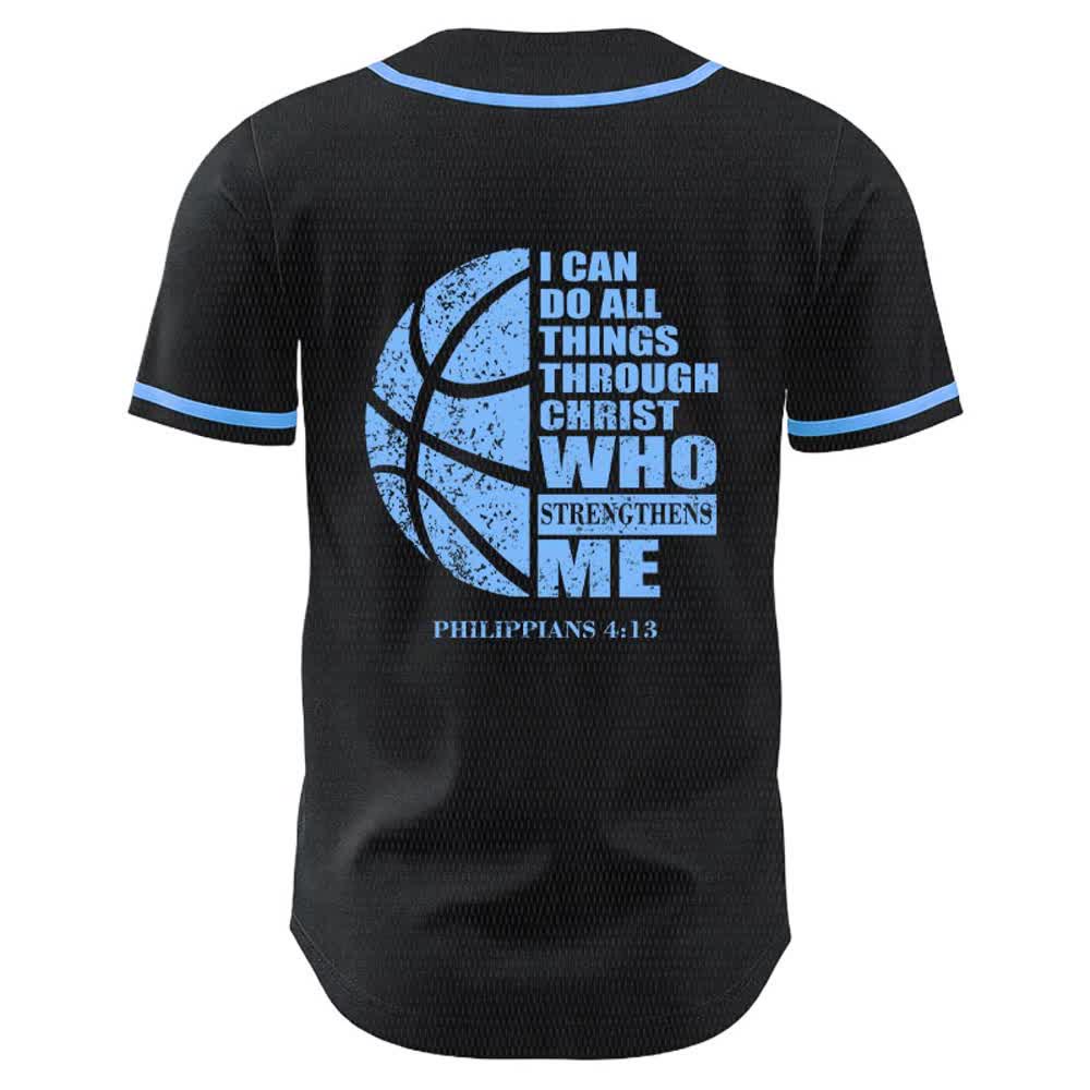 Christianartworkshop Basketball-Baseballtrikot „Ich kann durch Christus alles tun“ Unisex-Trikot - image 7