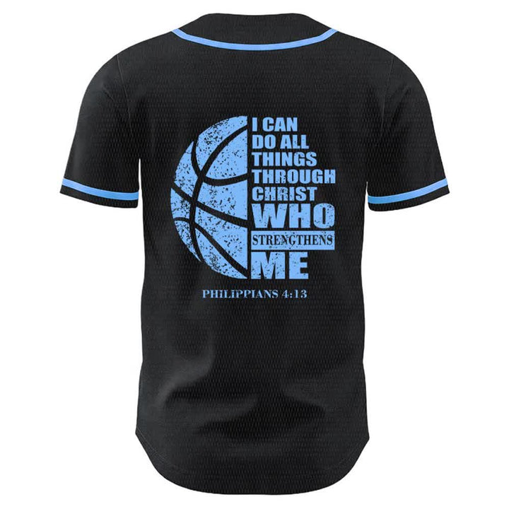 Christianartworkshop Basketball-Baseballtrikot „Ich kann durch Christus alles tun“ Unisex-Trikot - image 7