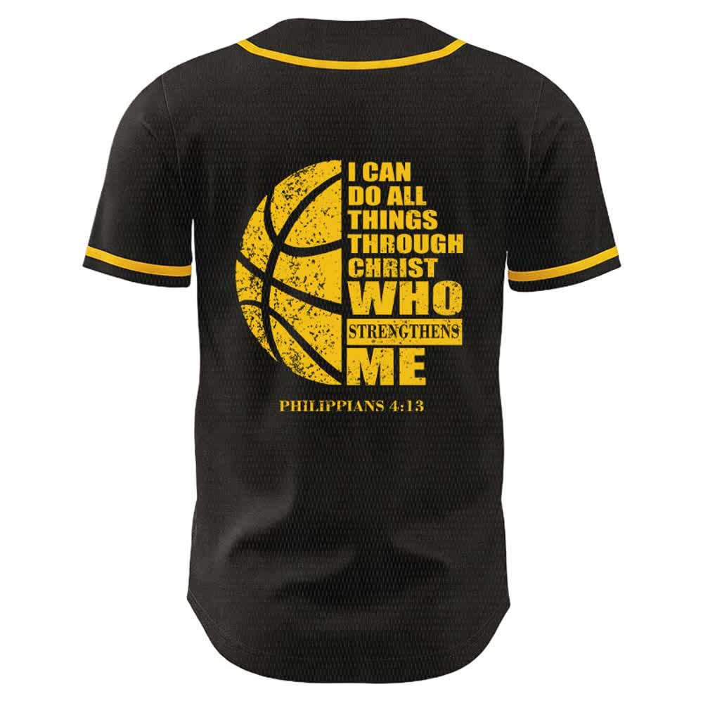 Christianartworkshop Basketball-Baseballtrikot „Ich kann durch Christus alles tun“ Unisex-Trikot - image 10