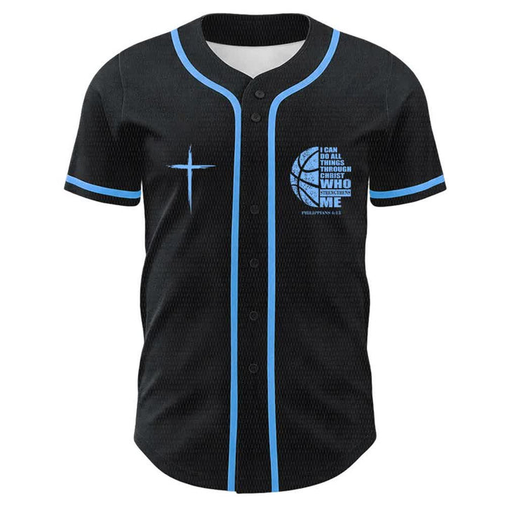 Christianartworkshop Basketball-Baseballtrikot „Ich kann durch Christus alles tun“ Unisex-Trikot - image 8