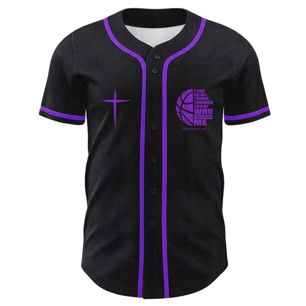 Christianartworkshop Basketball-Baseballtrikot „Ich kann durch Christus alles tun“ Unisex-Trikot - image 23