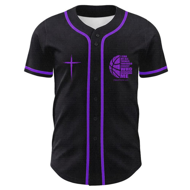 Christianartworkshop Basketball-Baseballtrikot „Ich kann durch Christus alles tun“ Unisex-Trikot - image 23