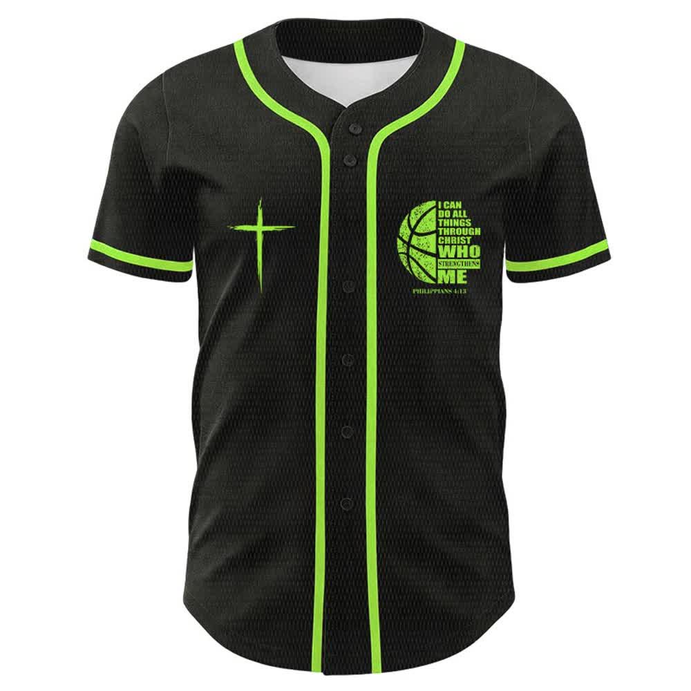 Christianartworkshop Basketball-Baseballtrikot „Ich kann durch Christus alles tun“ Unisex-Trikot - image 20