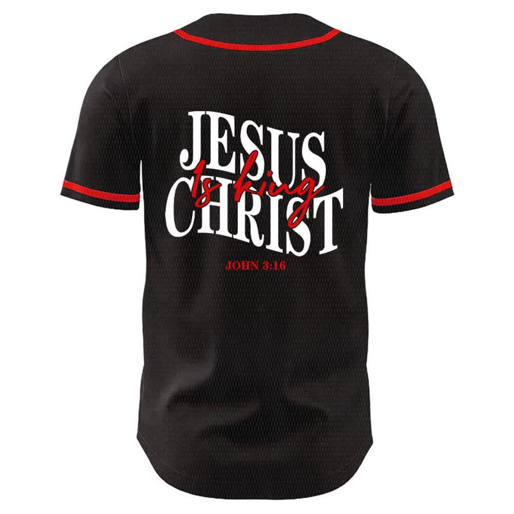 Christianartworkshop Jesus ist König – Johannes 3,16 – Unisex-Baseballtrikot - image 13